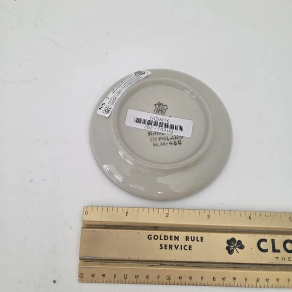 Polish Pottery Teapot, Heart Trinket Box And Small Plate - Picture 9 of 9